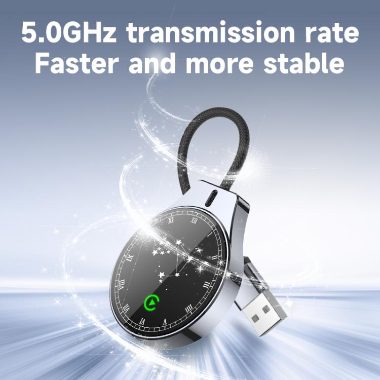 USB Wired to Wireless Car CarPlay Box Adapter, with Type-C Adapter(Black) - Bluetooth Adapters by buy2fix | Online Shopping UK | buy2fix