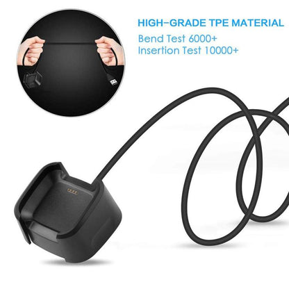 For Fitbit Versa 2 xDfind USB-A Port Watch Charging Dock Base Stand Holder, Length: 1m(Black) - Charger by xDfind | Online Shopping UK | buy2fix