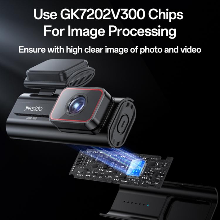 Yesido KM21 1K HD Camera Car Driving Recorder with 1.47 inch Screen(Black) - Car DVRs by Yesido | Online Shopping UK | buy2fix