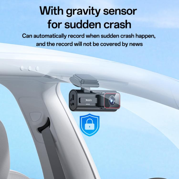 Yesido KM21 1K HD Camera Car Driving Recorder with 1.47 inch Screen(Black) - Car DVRs by Yesido | Online Shopping UK | buy2fix