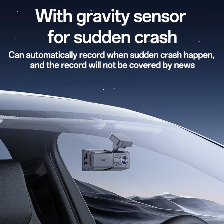 Yesido KM22 1K HD Dual Dash Camera Car Driving Recorder with 1.47 inch Screen(Black) - Car DVRs by Yesido | Online Shopping UK | buy2fix