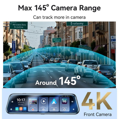 Yesido KM24 9.66 inch HD Image Reversing Assist CarPlay Streaming Rearview Mirror Dash Cam(Black) - Car DVRs by Yesido | Online Shopping UK | buy2fix