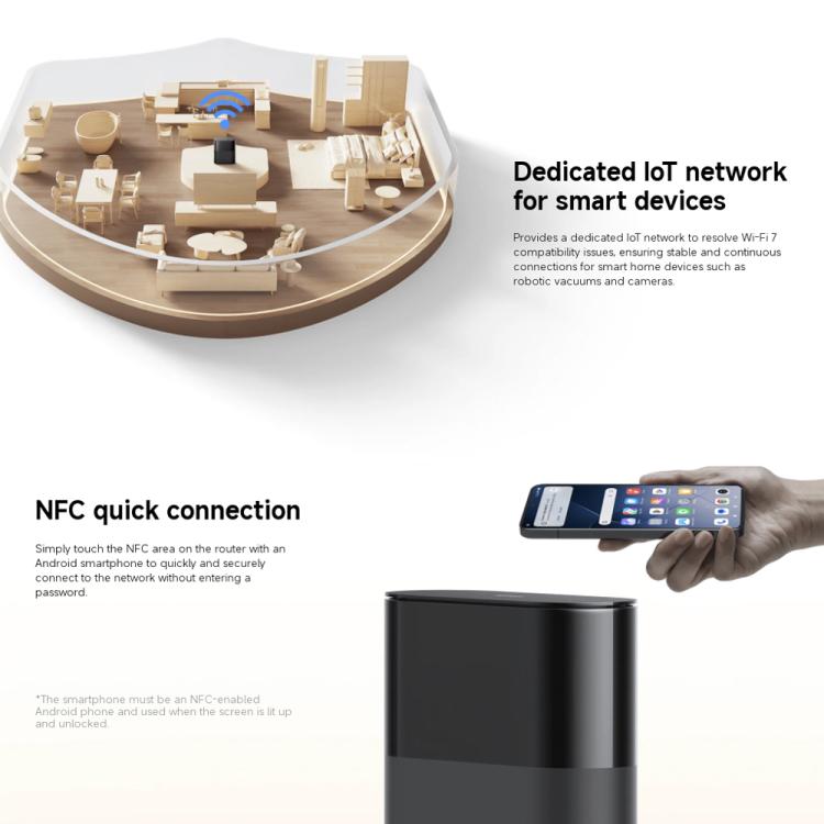Xiaomi Whole Home Router BE3600 Pro WiFi 7 Bluetooth Mesh Gateway 2.5G Port Dual Band, US Plug(Grey) - Wireless Routers by Xiaomi | Online Shopping UK | buy2fix