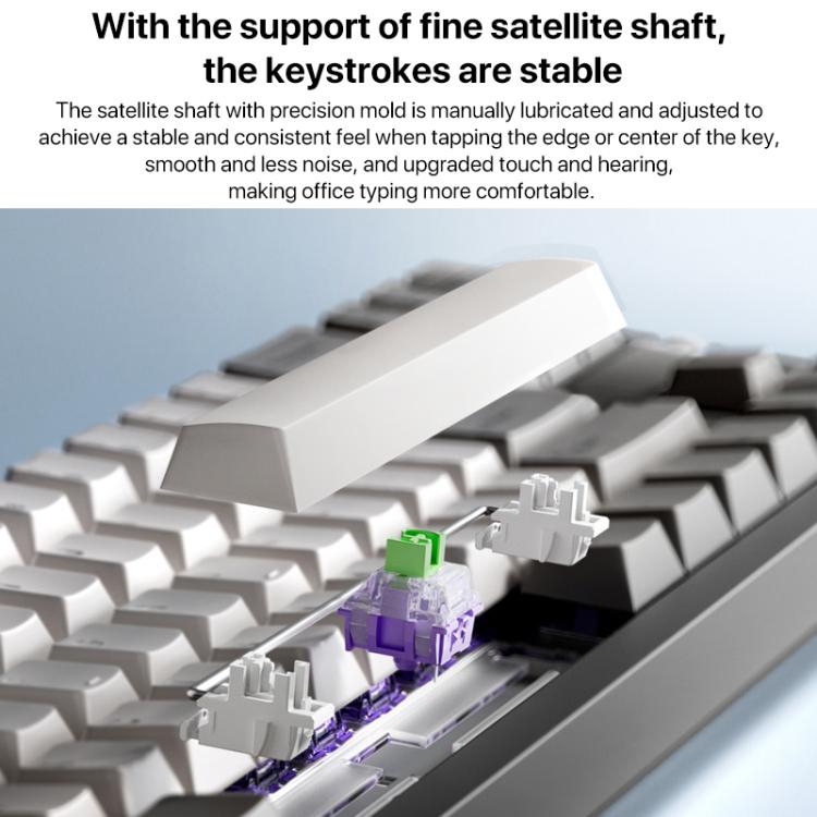 Xiaomi Mechanical Keyboard MK71 Pro Wired / 2.4G / Bluetooth Triple Mode Gaming Keyboard(Moon Rock) - Wireless Keyboard by Xiaomi | Online Shopping UK | buy2fix