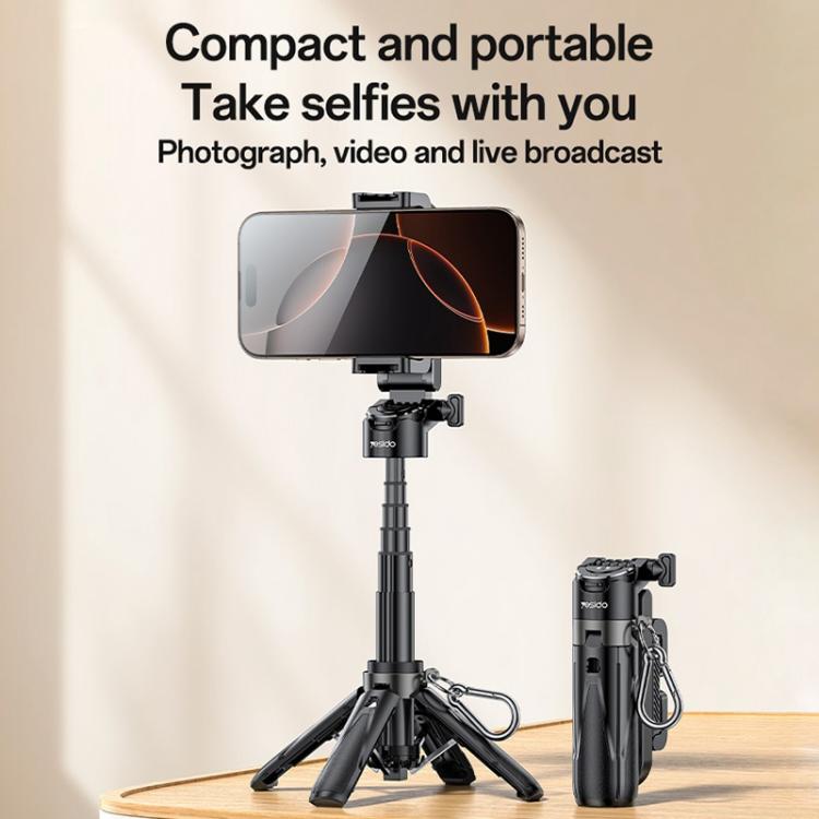 Yesido SF29 Foldable Tripod Bluetooth Selfie Stick(Black) - Selfie Sticks by Yesido | Online Shopping UK | buy2fix