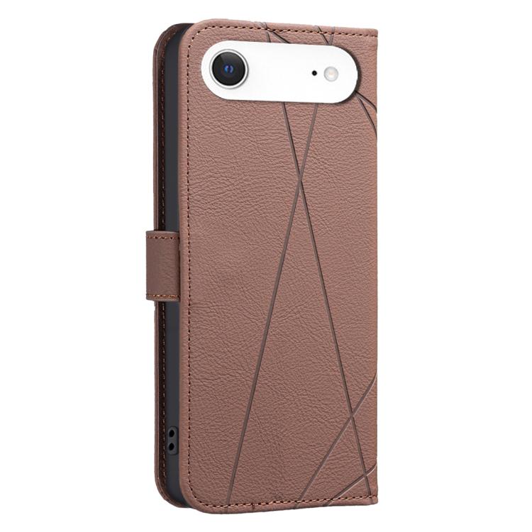 For iPhone Air Geometric Pattern RFID Leather Phone Case(Brown) - iPhone Air Cases by buy2fix | Online Shopping UK | buy2fix