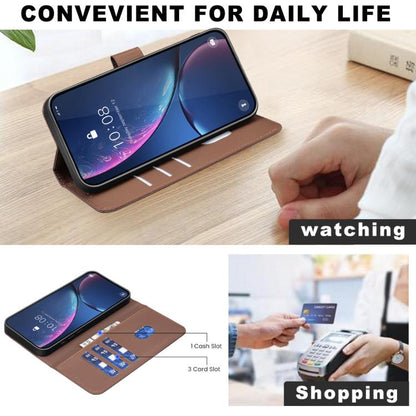 For iPhone Air Geometric Pattern RFID Leather Phone Case(Brown) - iPhone Air Cases by buy2fix | Online Shopping UK | buy2fix