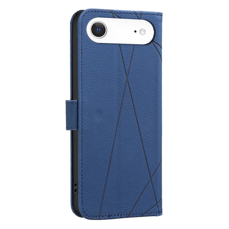 For iPhone Air Geometric Pattern RFID Leather Phone Case(Blue) - iPhone Air Cases by buy2fix | Online Shopping UK | buy2fix