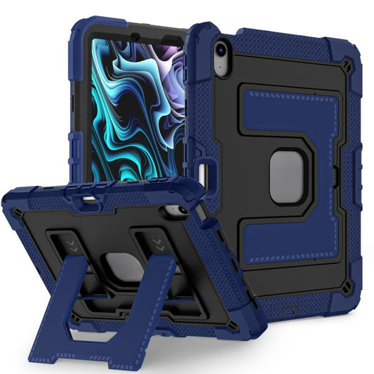 For iPad Air 11 2025 / 2024 Big Holder Silicone Hydric PC Tablet Case with Shoulder Strap(Navy Black) - iPad Air 11 2025 / 2024 Cases by buy2fix | Online Shopping UK | buy2fix