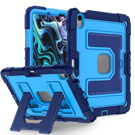 For iPad Air 11 2025 / 2024 Big Holder Silicone Hydric PC Tablet Case with Shoulder Strap(Navy Blue Blue) - iPad Air 11 2025 / 2024 Cases by buy2fix | Online Shopping UK | buy2fix