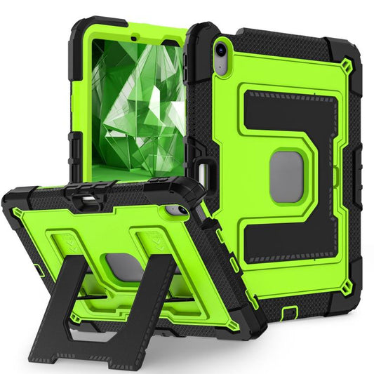 For iPad mini 6 2021 / mini 2024 Big Holder Silicone Hydric PC Tablet Case with Shoulder Strap(Black Olivine) - iPad mini 2024 Cases by buy2fix | Online Shopping UK | buy2fix