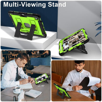 For iPad mini 6 2021 / mini 2024 Big Holder Silicone Hydric PC Tablet Case with Shoulder Strap(Black Olivine) - iPad mini 2024 Cases by buy2fix | Online Shopping UK | buy2fix