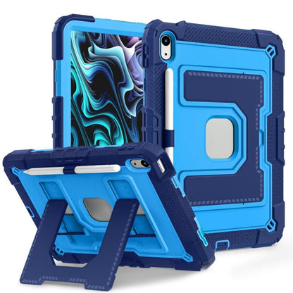 For iPad 2025 / 2022 Big Holder Silicone Hydric PC Tablet Case with Shoulder Strap(Navy Blue Blue) - iPad 2025 / 2022 Cases by buy2fix | Online Shopping UK | buy2fix