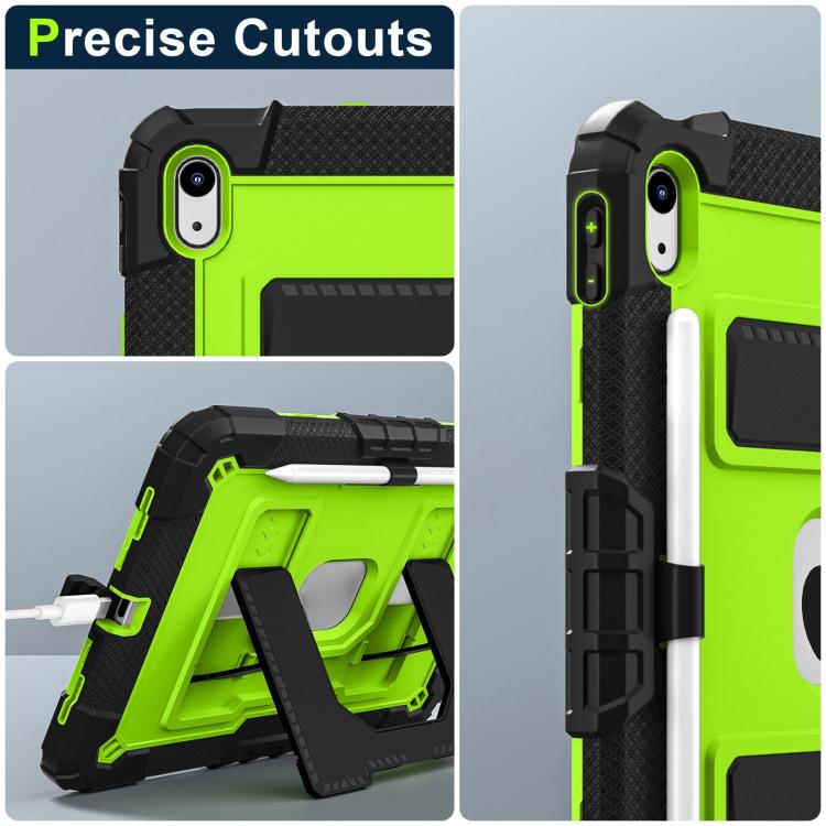 For iPad 2025 / 2022 Big Holder Silicone Hydric PC Tablet Case with Shoulder Strap(Black Olivine) - iPad 2025 / 2022 Cases by buy2fix | Online Shopping UK | buy2fix