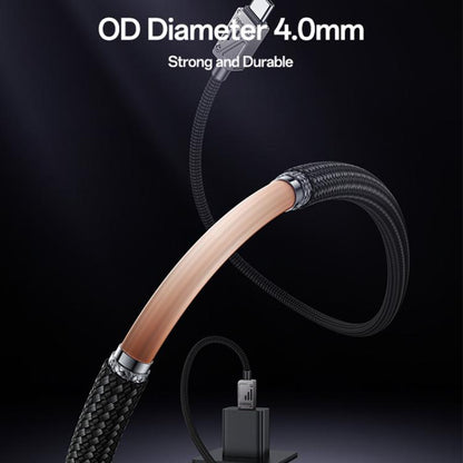 Yesido CA135C 18W 3A USB to USB-C / Type-C Zinc Alloy Data Cable, Length:1.2m(Black) - USB-C & Type-C Cable by Yesido | Online Shopping UK | buy2fix