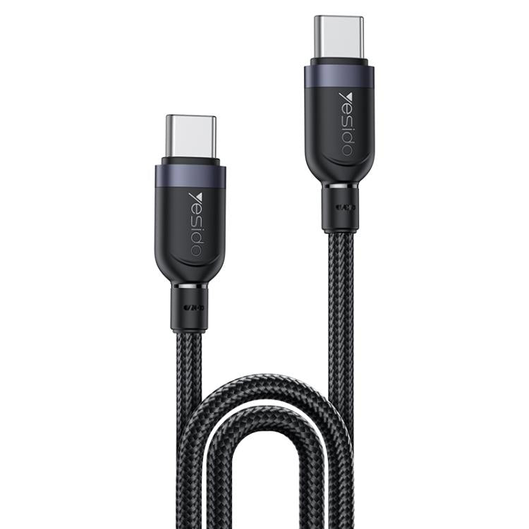 Yesido CA192 60W 3A USB-C / Type-C to Type-C Charging Data Cable, Length:2m(Black) - USB-C & Type-C Cable by Yesido | Online Shopping UK | buy2fix