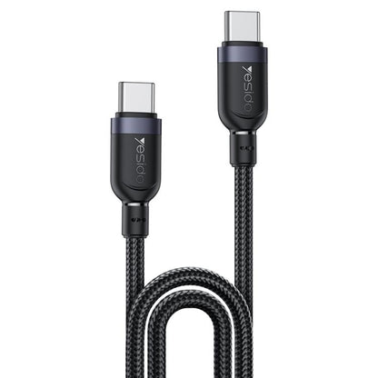 Yesido CA192 60W 3A USB-C / Type-C to Type-C Charging Data Cable, Length:2m(Black) - USB-C & Type-C Cable by Yesido | Online Shopping UK | buy2fix