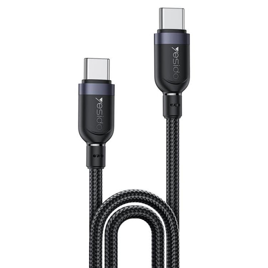 Yesido CA192 60W 3A USB-C / Type-C to Type-C Charging Data Cable, Length:2m(Black) - USB-C & Type-C Cable by Yesido | Online Shopping UK | buy2fix