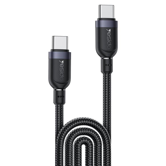 Yesido CA194 60W 3A USB-C / Type-C to Type-C Charging Data Cable, Length:3m(Black) - USB-C & Type-C Cable by Yesido | Online Shopping UK | buy2fix