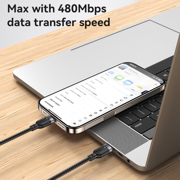 Yesido CA194 60W 3A USB-C / Type-C to Type-C Charging Data Cable, Length:3m(Black) - USB-C & Type-C Cable by Yesido | Online Shopping UK | buy2fix