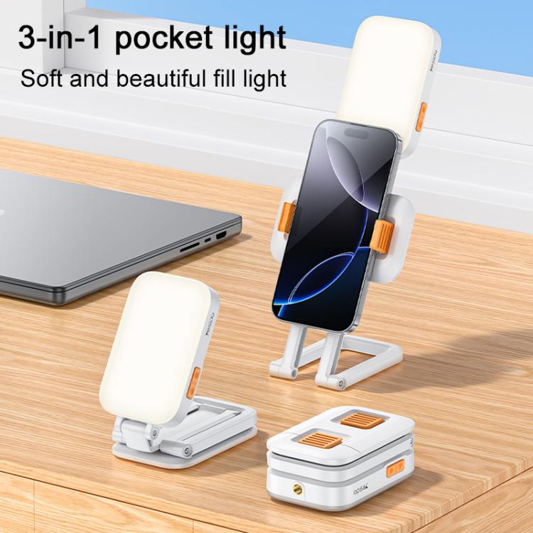 Yesido DH10 Fill Light Selfie Stick Phone Live Broadcast Holder(White) - Desktop Holder by Yesido | Online Shopping UK | buy2fix