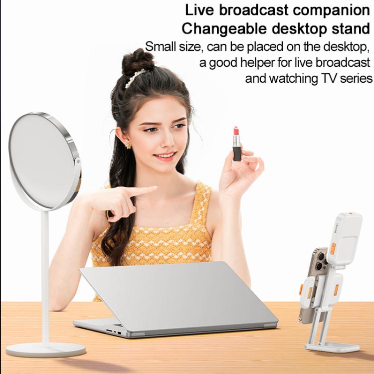 Yesido DH10 Fill Light Selfie Stick Phone Live Broadcast Holder(White) - Desktop Holder by Yesido | Online Shopping UK | buy2fix