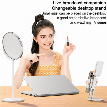 Yesido DH10 Fill Light Selfie Stick Phone Live Broadcast Holder(White) - Desktop Holder by Yesido | Online Shopping UK | buy2fix