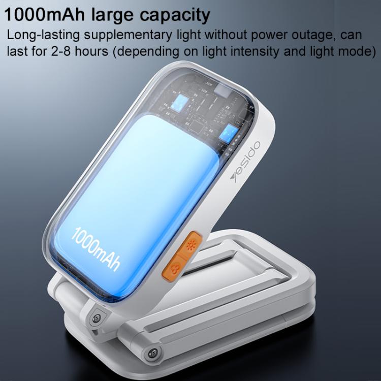 Yesido DH10 Fill Light Selfie Stick Phone Live Broadcast Holder(White) - Desktop Holder by Yesido | Online Shopping UK | buy2fix