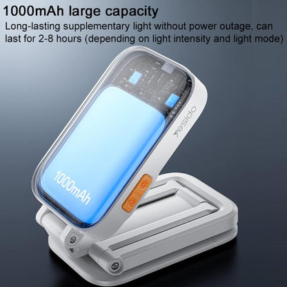 Yesido DH10 Fill Light Selfie Stick Phone Live Broadcast Holder(White) - Desktop Holder by Yesido | Online Shopping UK | buy2fix