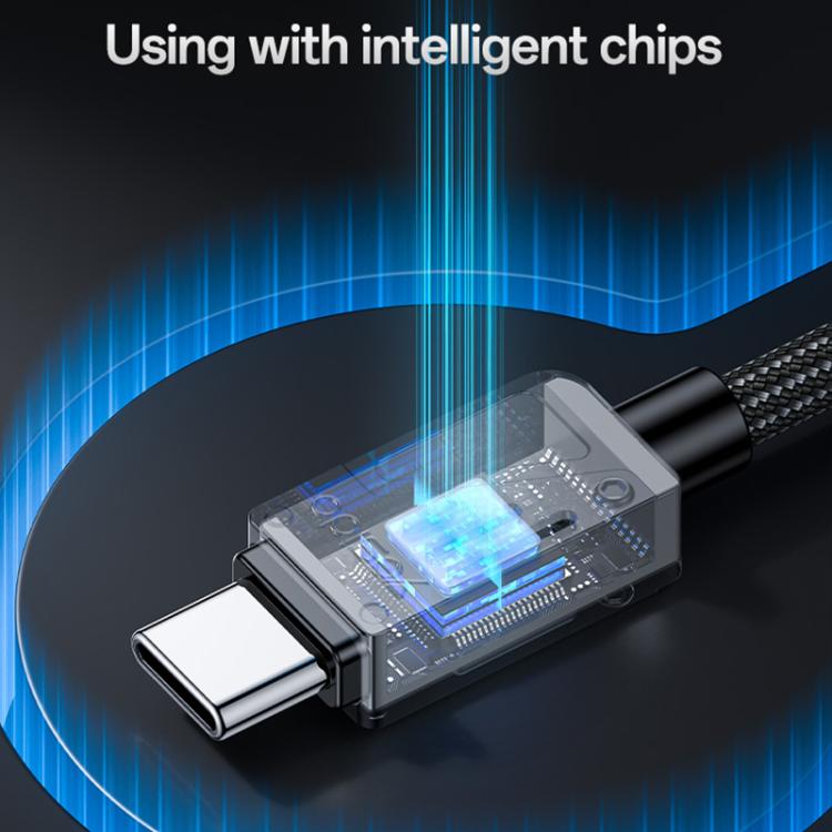 Yesido CA196 60W 3A USB-C / Type-C to Type-C Zinc Alloy Data Cable, Length:1.2m(Black) - USB-C & Type-C Cable by Yesido | Online Shopping UK | buy2fix