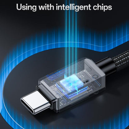 Yesido CA196 60W 3A USB-C / Type-C to Type-C Zinc Alloy Data Cable, Length:1.2m(Black) - USB-C & Type-C Cable by Yesido | Online Shopping UK | buy2fix