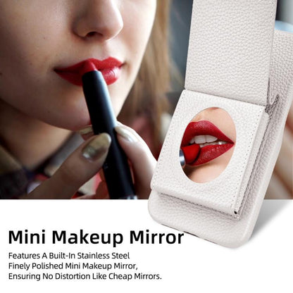 For iPhone 14 Pro Max Litchi Texture Vertical Card Bag Holder Phone Case with Long Lanyard(White) - iPhone 14 Pro Max Cases by buy2fix | Online Shopping UK | buy2fix