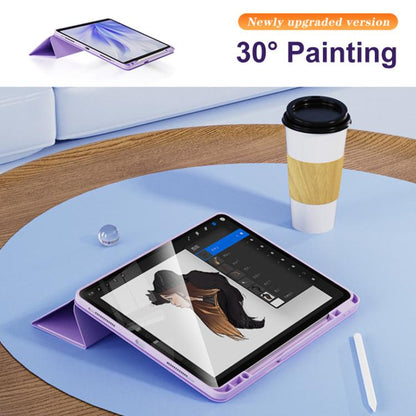 For iPad Pro 11 2024 Relieve Stress Rotatable Y-Fold Leather Tablet Case(Blue) - iPad Pro 11 2024 Cases by buy2fix | Online Shopping UK | buy2fix