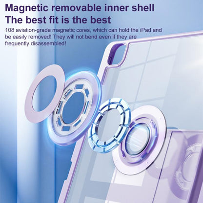 For iPad Pro 11 2022 / 2021 / 2020 Relieve Stress Rotatable Y-Fold Leather Tablet Case(Blue) - iPad Pro 11 (2022/2021) Cases by buy2fix | Online Shopping UK | buy2fix