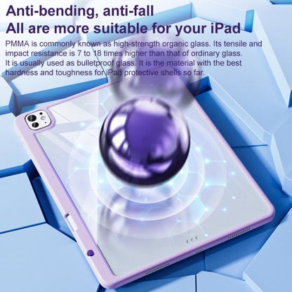 For iPad Air 13 2025 / 2024 / Pro 12.9 Relieve Stress Rotatable Y-Fold Leather Tablet Case(Blue) - iPad Air 13 2025 / 2024 Cases by buy2fix | Online Shopping UK | buy2fix