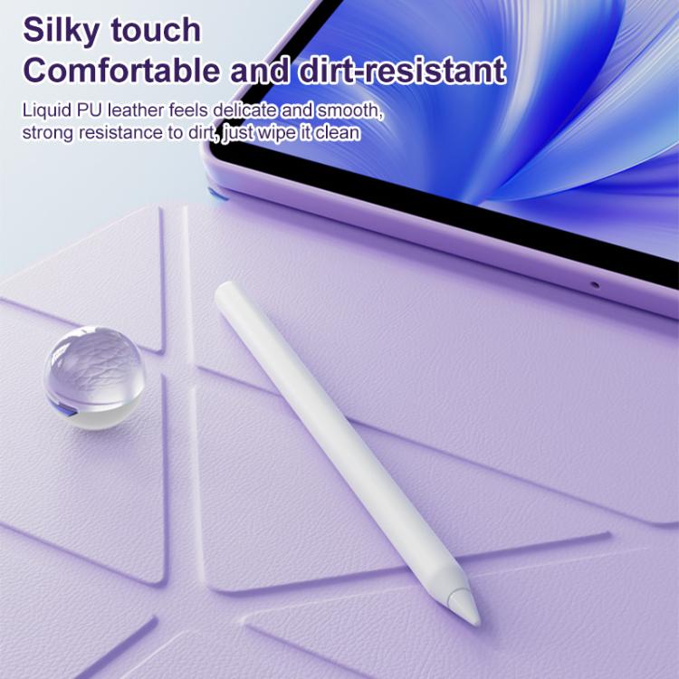 For iPad 10.2 2021 / 2020 / 2019 Relieve Stress Rotatable Y-Fold Leather Tablet Case(Grey) - iPad 10.2 Cases by buy2fix | Online Shopping UK | buy2fix