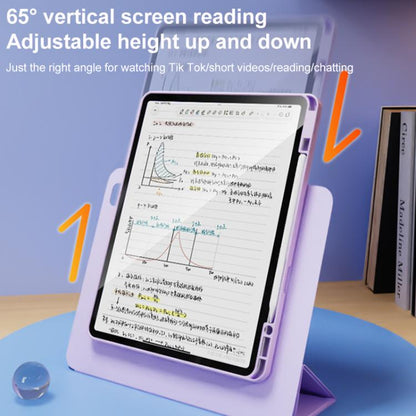 For iPad 10.2 2021 / 2020 / 2019 Relieve Stress Rotatable Y-Fold Leather Tablet Case(Blue) - iPad 10.2 Cases by buy2fix | Online Shopping UK | buy2fix