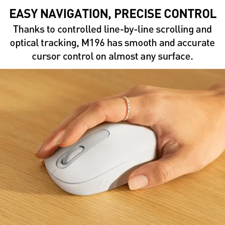 Logitech M196 1000DPI Bluetooth Wireless Mouse(White) - Wireless Mice by Logitech | Online Shopping UK | buy2fix