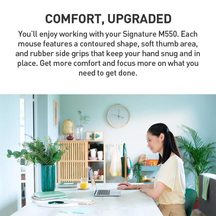 Logitech M550 Bluetooth 2.4G Wireless Dual Mode Silent Mouse(Grey) - Wireless Mice by Logitech | Online Shopping UK | buy2fix