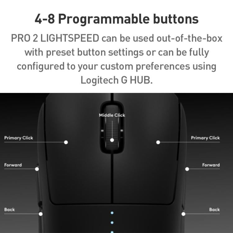 Logitech Pro 2 LIGHTSPEED Wireless Gaming Mouse(Black) - Wireless Mice by Logitech | Online Shopping UK | buy2fix
