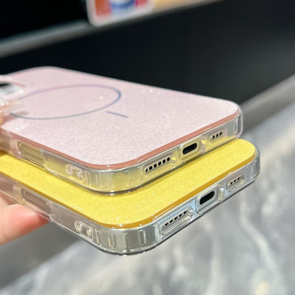 For iPhone 17 Glitter Powder Plating MagSafe IMD Full Coverage Phone Case(White) - iPhone 17 Cases by buy2fix | Online Shopping UK | buy2fix