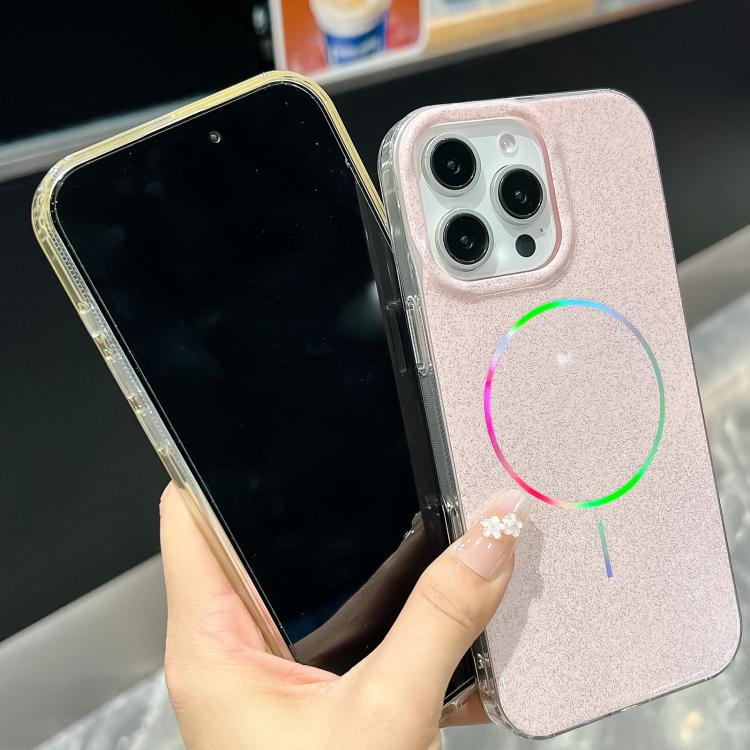 For iPhone Air Glitter Powder Plating MagSafe IMD Full Coverage Phone Case(White) - iPhone Air Cases by buy2fix | Online Shopping UK | buy2fix