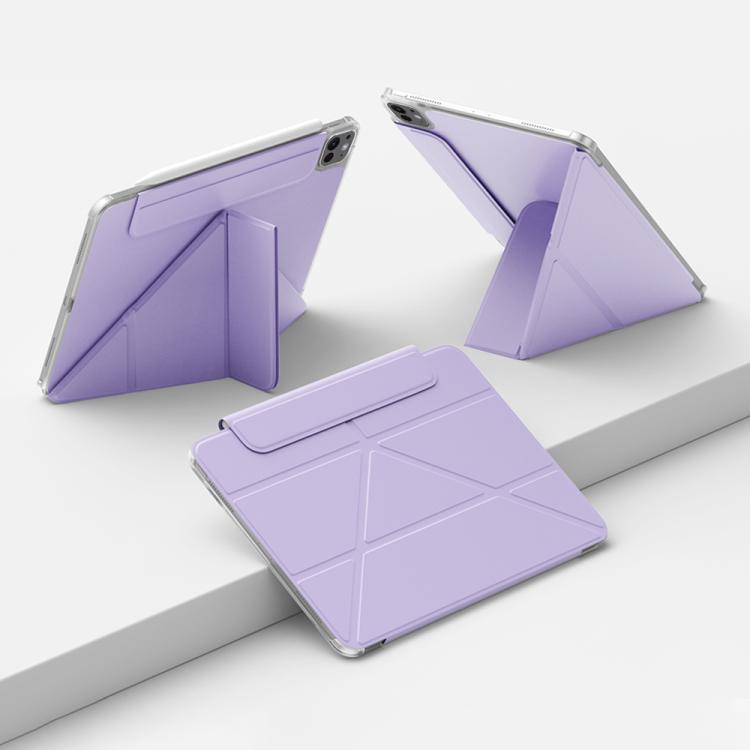 For iPad Pro 11 2024 Four-corner Anti-collision Magnetic Double-sided Clip Tablet Case(Purple) - iPad Pro 11 2024 Cases by buy2fix | Online Shopping UK | buy2fix