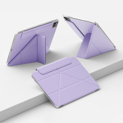 For iPad Pro 11 2024 Four-corner Anti-collision Magnetic Double-sided Clip Tablet Case(Purple) - iPad Pro 11 2024 Cases by buy2fix | Online Shopping UK | buy2fix
