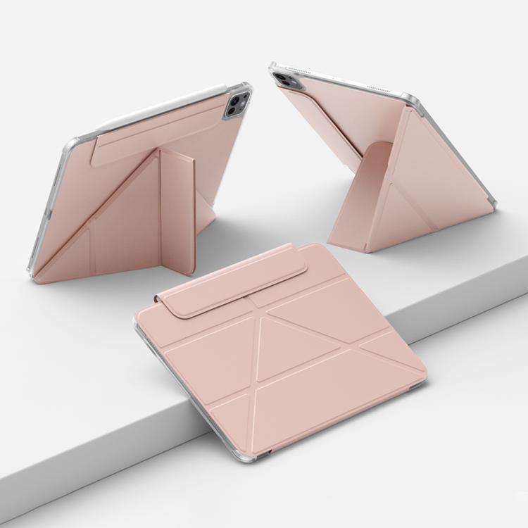 For iPad Pro 11 2024 Four-corner Anti-collision Magnetic Double-sided Clip Tablet Case(Pink) - iPad Pro 11 2024 Cases by buy2fix | Online Shopping UK | buy2fix