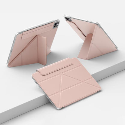 For iPad Pro 11 2024 Four-corner Anti-collision Magnetic Double-sided Clip Tablet Case(Pink) - iPad Pro 11 2024 Cases by buy2fix | Online Shopping UK | buy2fix