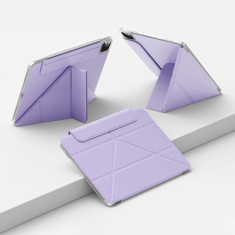 For iPad Pro 11 2022 / 2021 Four-corner Anti-collision Magnetic Double-sided Clip Tablet Case(Purple) - iPad Pro 11 (2022/2021) Cases by buy2fix | Online Shopping UK | buy2fix