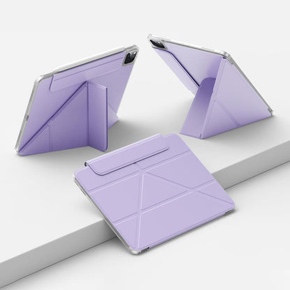 For iPad Pro 11 2022 / 2021 Four-corner Anti-collision Magnetic Double-sided Clip Tablet Case(Purple) - iPad Pro 11 (2022/2021) Cases by buy2fix | Online Shopping UK | buy2fix