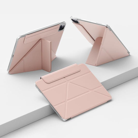 For iPad Pro 11 2022 / 2021 Four-corner Anti-collision Magnetic Double-sided Clip Tablet Case(Pink) - iPad Pro 11 (2022/2021) Cases by buy2fix | Online Shopping UK | buy2fix