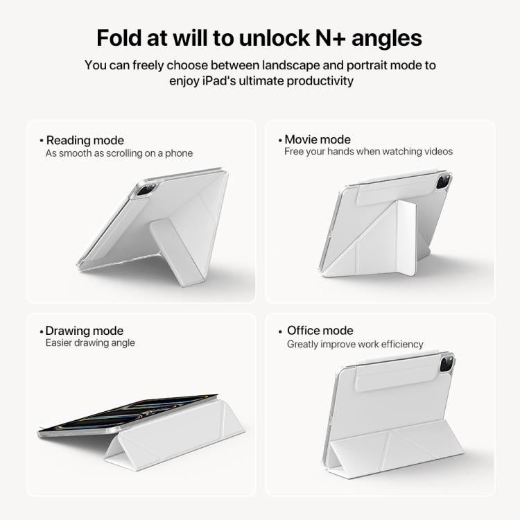 For iPad Air 11 2025 / 2024 Four-corner Anti-collision Magnetic Double-sided Clip Tablet Case(Black) - iPad Air 11 2025 / 2024 Cases by buy2fix | Online Shopping UK | buy2fix